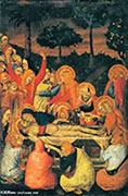 orsini polyptych panel of the entombment