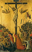 耶稣受难(三联画) - orsini polyptych panel of the crucifixion