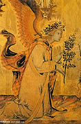 天使报喜(天使细节，佛罗伦萨乌菲齐美术馆) - annunciation detail of the angel florence uffizi