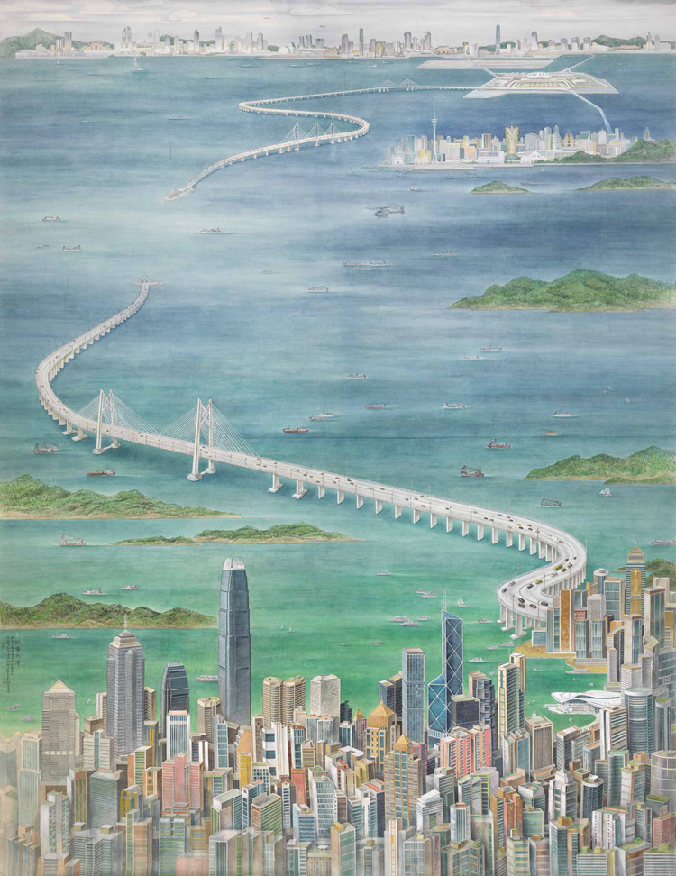 176-《龙腾大湾》-李翔、杨文森、张蕊-中国画-415 cm×318 cm.jpg