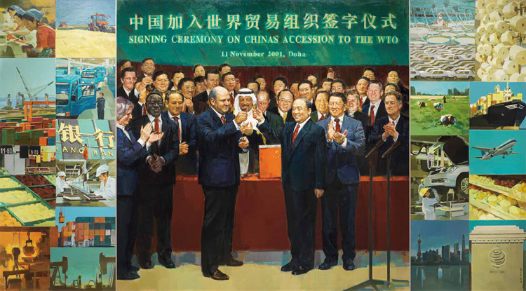 139-《中国加入世界贸易组织》-邬大勇、陈洁-油画-300 cm×540 cm .jpg