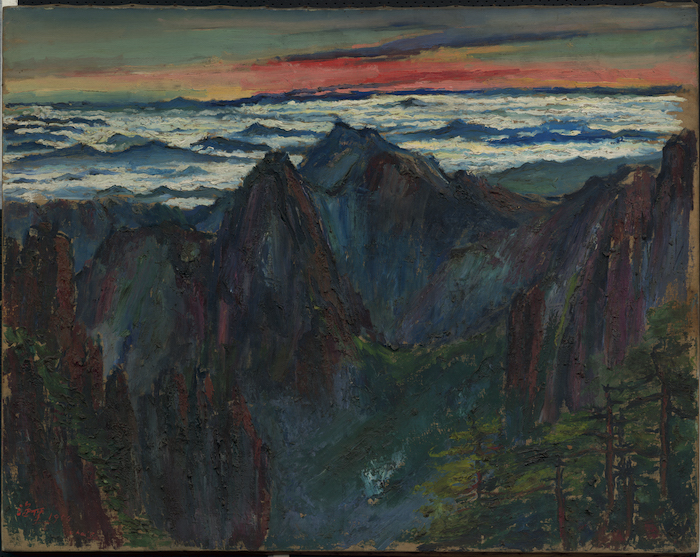 刘海粟，《黄山散花坞云海》，72 x 92cm，1954